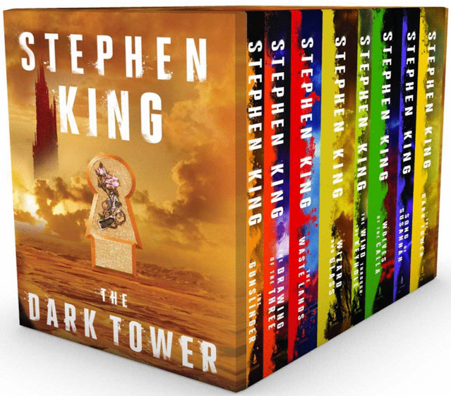 {'language': [{'attrs': {'id': '2'}, 'value': 'THE DARK TOWER (8 vols.)'}, {'attrs': {'id': '3'}, 'value': 'THE DARK TOWER (8 vols.)'}]}