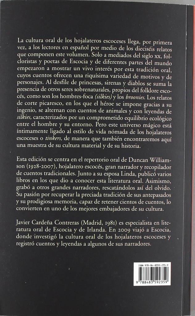 {'language': [{'attrs': {'id': '2'}, 'value': 'LA BRUJA DEL MAR Y OTROS CUENTOS DE LOS HOJALATEROS ESCOCESES'}, {'attrs': {'id': '3'}, 'value': 'LA BRUJA DEL MAR Y OTROS CUENTOS DE LOS HOJALATEROS ESCOCESES'}]}