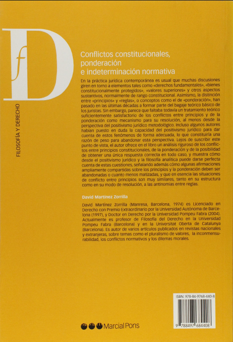 {'language': [{'attrs': {'id': '2'}, 'value': 'CONFLICTOS CONSTITUCIONALES, PONDERACIÓN E INDETERMINACIÓN NORMATIVA'}, {'attrs': {'id': '3'}, 'value': 'CONFLICTOS CONSTITUCIONALES, PONDERACIÓN E INDETERMINACIÓN NORMATIVA'}]}