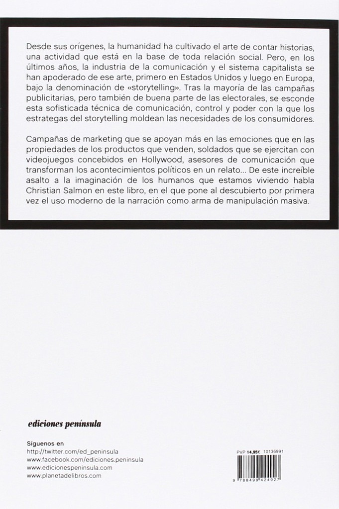 {'language': [{'attrs': {'id': '2'}, 'value': 'STORYTELLING'}, {'attrs': {'id': '3'}, 'value': 'STORYTELLING, LA MÁQUINA DE FABRICAR HISTORIAS Y FORMATEAR LAS MENTES'}]}