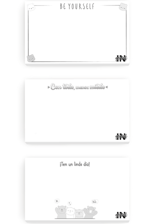 SET DE NOTAS INGENIAL FRASES x 3