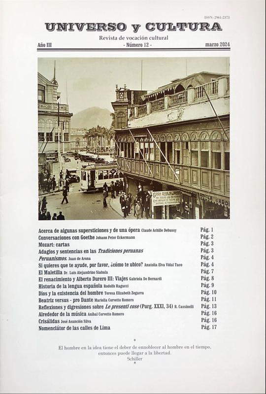 UNIVERSO Y CULTURA 12, año III