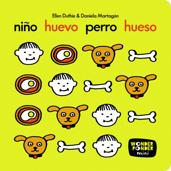 NIÑO, HUEVO, PERRO, HUESO