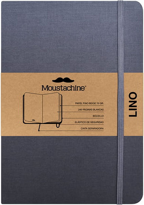 Libreta MOUSTACHINE CLASSIC LINO GRIS - Medium