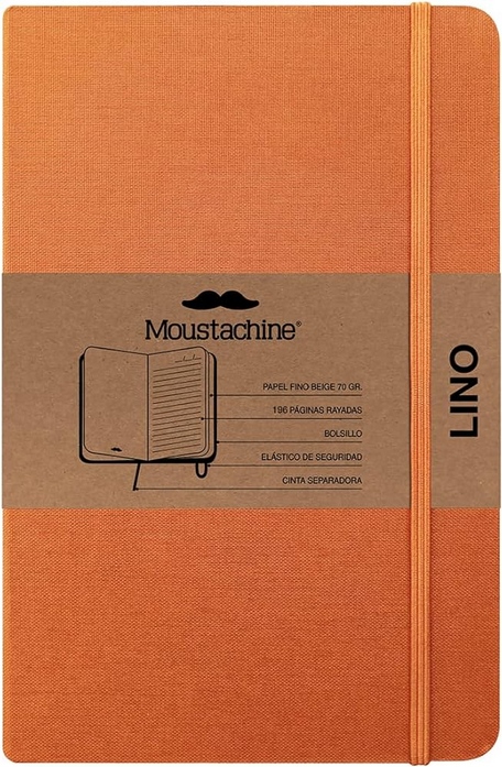 Libreta MOUSTACHINE CLASSIC LINO OCRE - Pocket (9x14 cm)