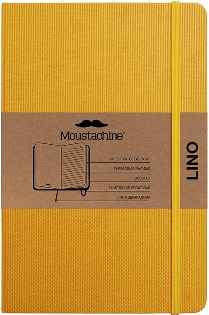 Libreta MOUSTACHINE CLASSIC LINO AMARILLO - Pocket (9x14 cm)