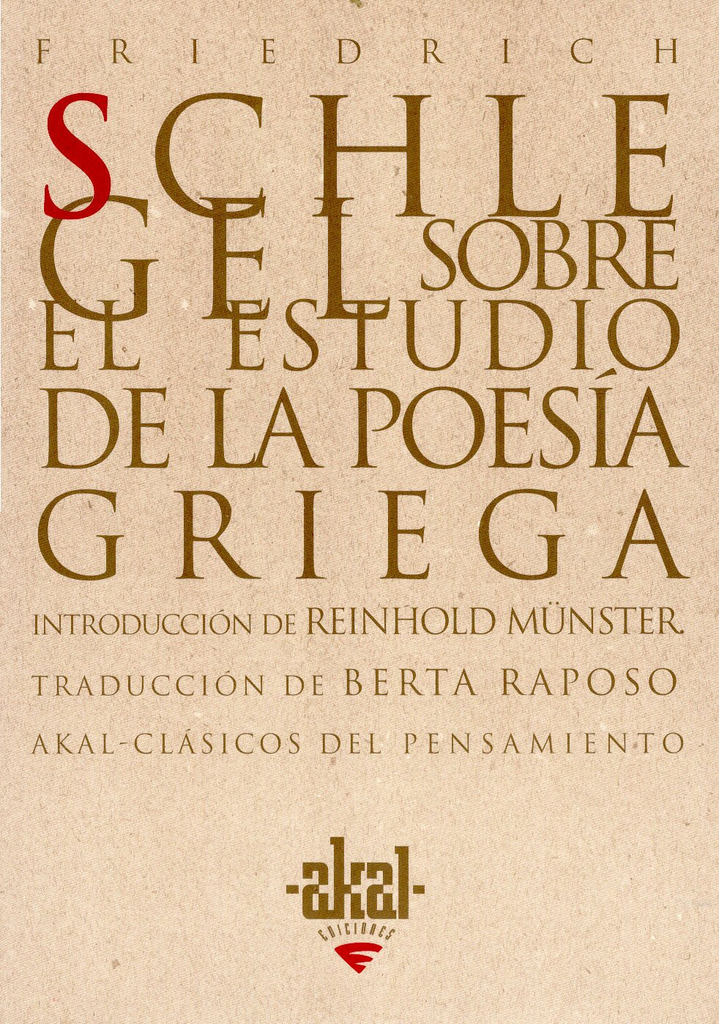 SOBRE EL ESTUDIO DE LA POESÍA GRIEGA