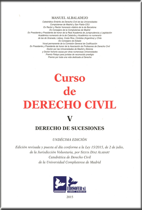 CURSO DE DERECHO CIVIL V