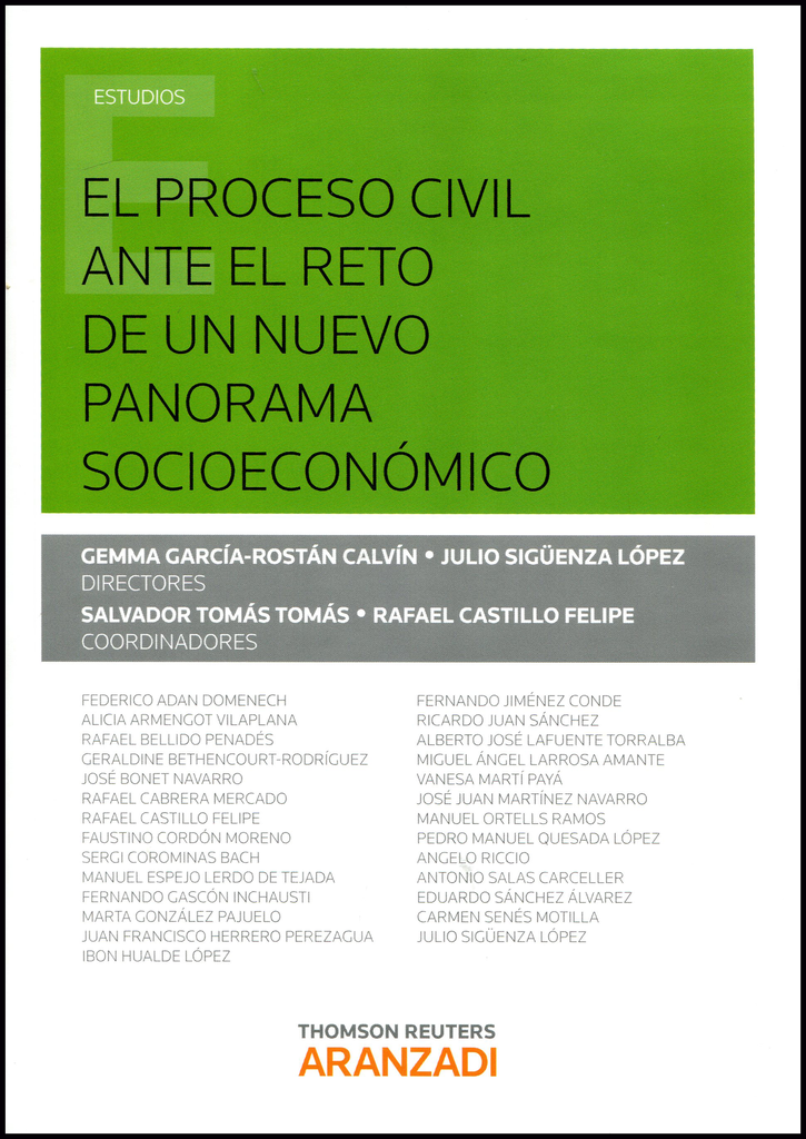 EL PROCESO CIVIL ANTE EL RETO DE UN NUEVO PANORAMA SOCIOECONÓMICO