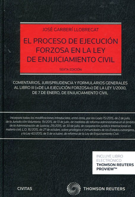 EL PROCESO DE EJECUCIÓN FORZOSA EN LA LEY DE ENJUICIAMIENTO CIVIL