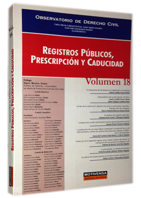REGISTROS PÚBLICOS, PRESCRIPCIÓN Y CADUCIDAD