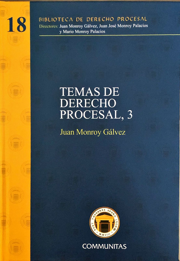 TEMAS DE DERECHO PROCESAL, 3