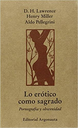 LO ERÓTICO COMO SAGRADO