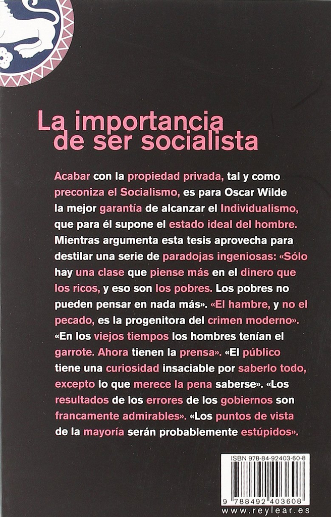LA IMPORTANCIA DE SER SOCIALISTA