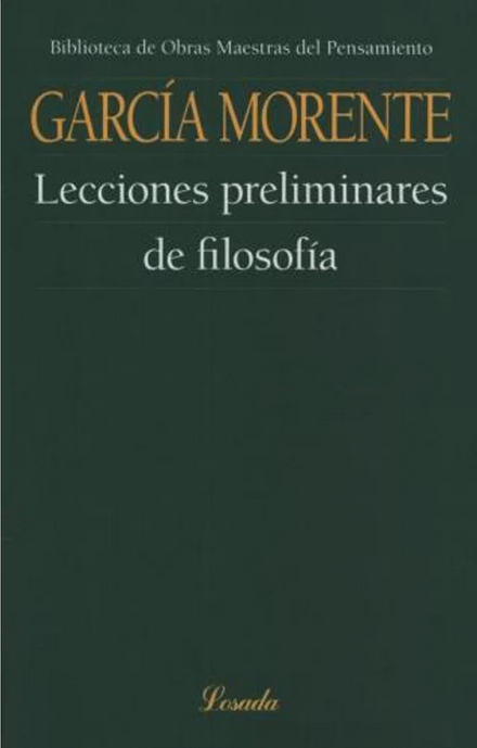 LECCIONES PRELIMINARES DE FILOSOFÍA