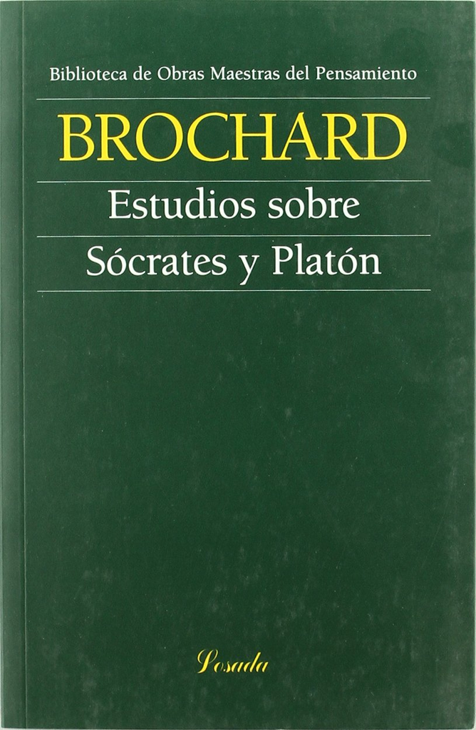ESTUDIOS SOBRE SÓCRATES Y PLATÓN