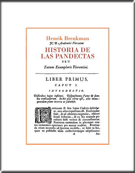 HISTORIA DE LAS PANDECTAS