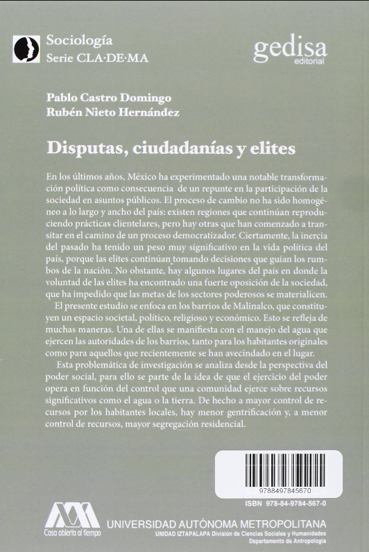 DISPUTAS, CIUDADANÍAS Y ÉLITES