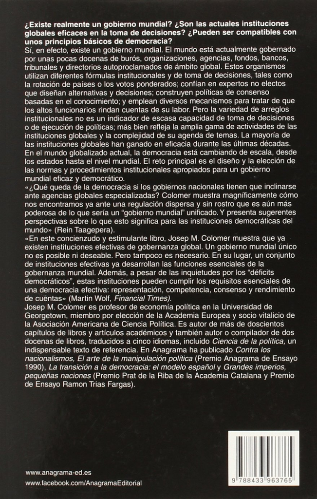 EL GOBIERNO MUNDIAL DE LOS EXPERTOS
