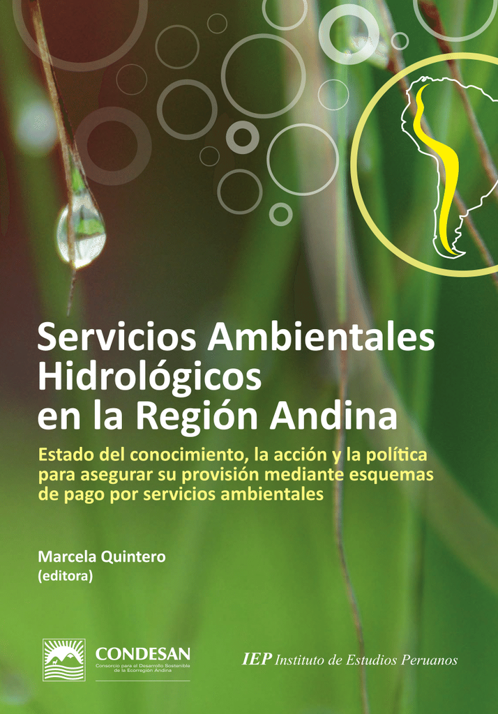 SERVICIOS AMBIENTALES HIDROBIOLÓGICOS EN LA REGIÓN ANDINA