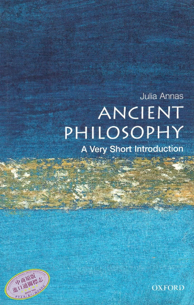 ANCIENT PHILOSOPHY: A very short introduction