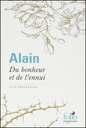 DU BONHEUR ET L'ENNUI