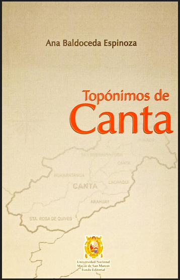 TOPÓNIMOS DE CANTA