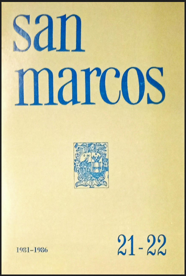REVISTA SAN MARCOS NUEVA ÉPOCA 1981-1986 N°21-22