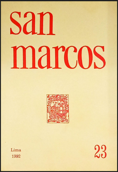 REVISTA SAN MARCOS NUEVA ÉPOCA 1992 N°23