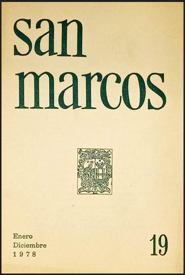REVISTA SAN MARCOS NUEVA ÉPOCA 1978 N°19