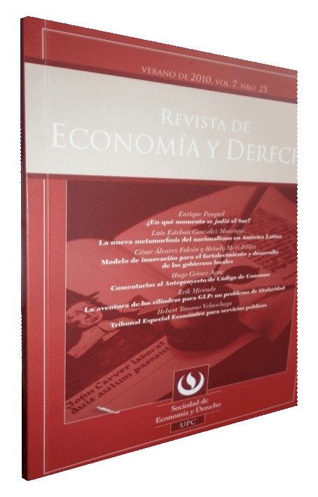 REVISTA DE ECONOMÍA Y DERECHO, 25