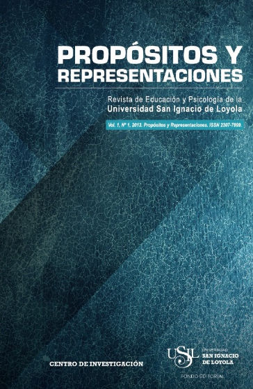 PROPÓSITOS Y REPRESENTACIONES Vol. 1/ Nº1