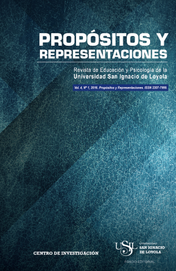 PROPÓSITOS Y REPRESENTACIONES Vol. 4/ Nº1