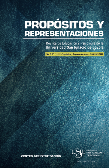 PROPÓSITOS Y REPRESENTACIONES Vol. 3/ Nº1