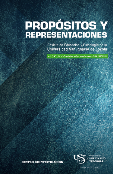 PROPÓSITOS Y REPRESENTACIONES Vol. 2/ Nº1