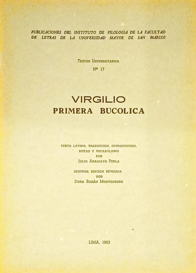 VIRGILIO: PRIMERA BUCÓLICA
