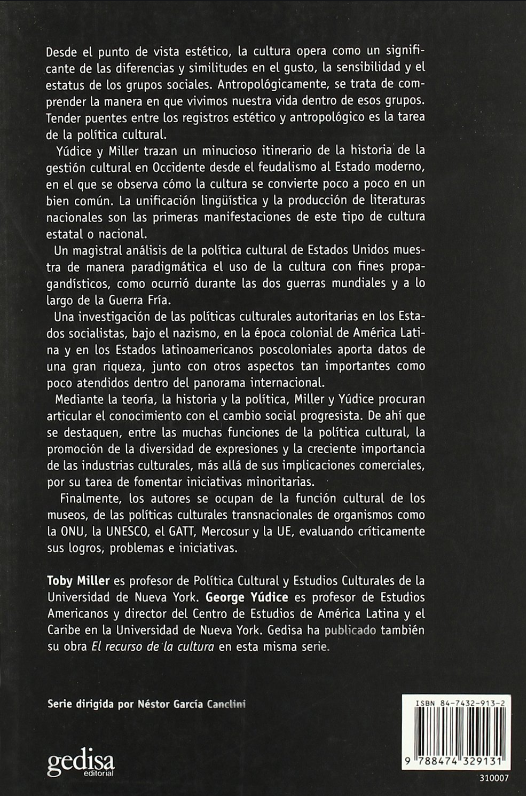 POLÍTICA CULTURAL