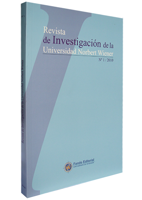 REVISTA DE INVESTIGACIÓN DE LA UNIVERSIDAD NORBERT WIENER: N.1 / 2010