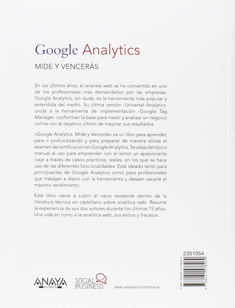 GOOGLE ANALYTICS: MIDE Y VENCERÁS