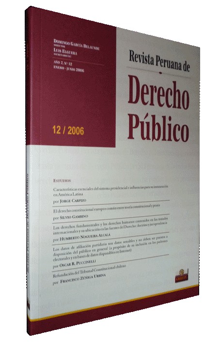 REVISTA PERUANA DE DERECHO PÚBLICO 12