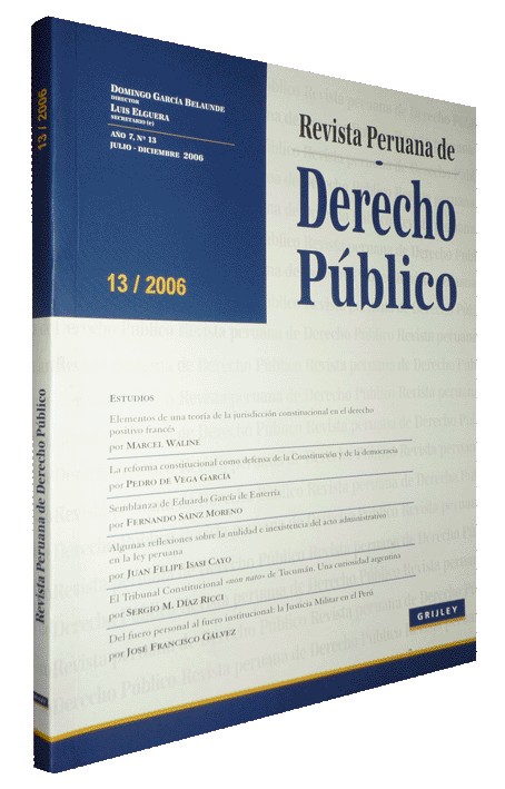 REVISTA PERUANA DE DERECHO PÚBLICO 13