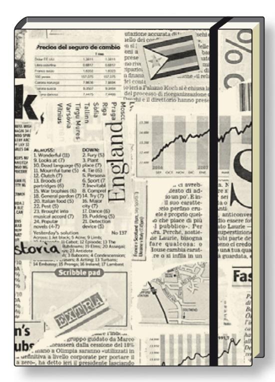 LIBRETA CHICA CON ELÁSTICO: NEWSPAPERS