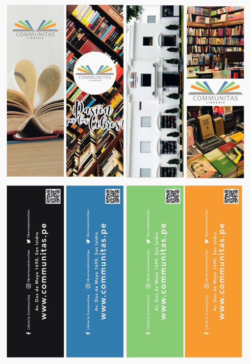 SEPARADORES DE LIBROS COMMUNITAS (12 unids.)