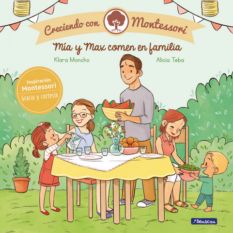 CRECIENDO CON MONTESSORI: MÍA Y MAX COMEN EN FAMILIA