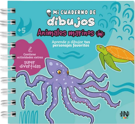 [0736372696076] MI CUADERNO DE DIBUJOS: ANIMALES MARINOS