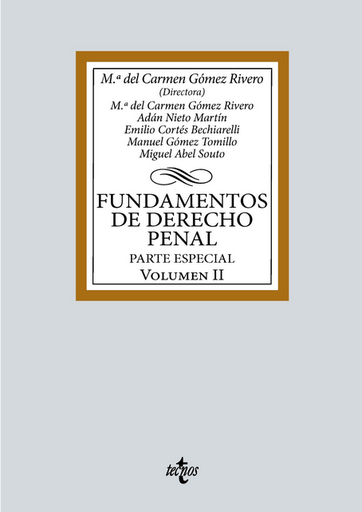 [9788430986385] FUNDAMENTOS DE DERECHO PENAL - Parte Especial vol. 2