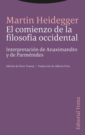 [9788413642093] EL COMIENZO DE LA FILOSOFÍA OCCIDENTAL