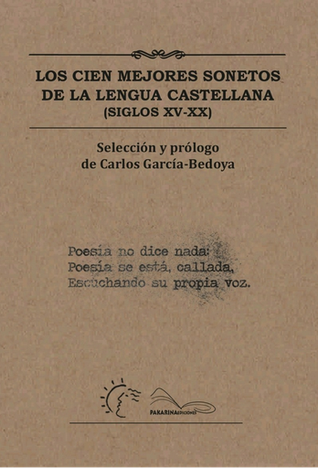[9786125163042] LOS CIEN MEJORES SONETOS DE LA LENGUA CASTELLANA (SIGLOS XV-XX)