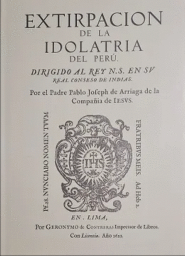 [9786124954306] EXTIRPACIÓN DE LA IDOLATRÍA DEL PERÚ