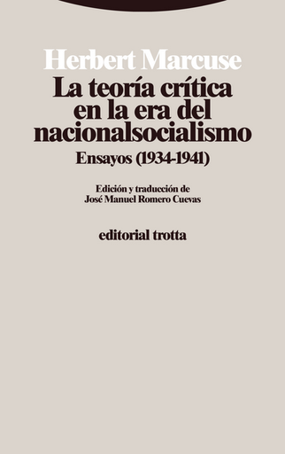 [9788413642994] LA TEORÍA CRÍTICA EN LA ERA DEL NACIONALSOCIALISMO